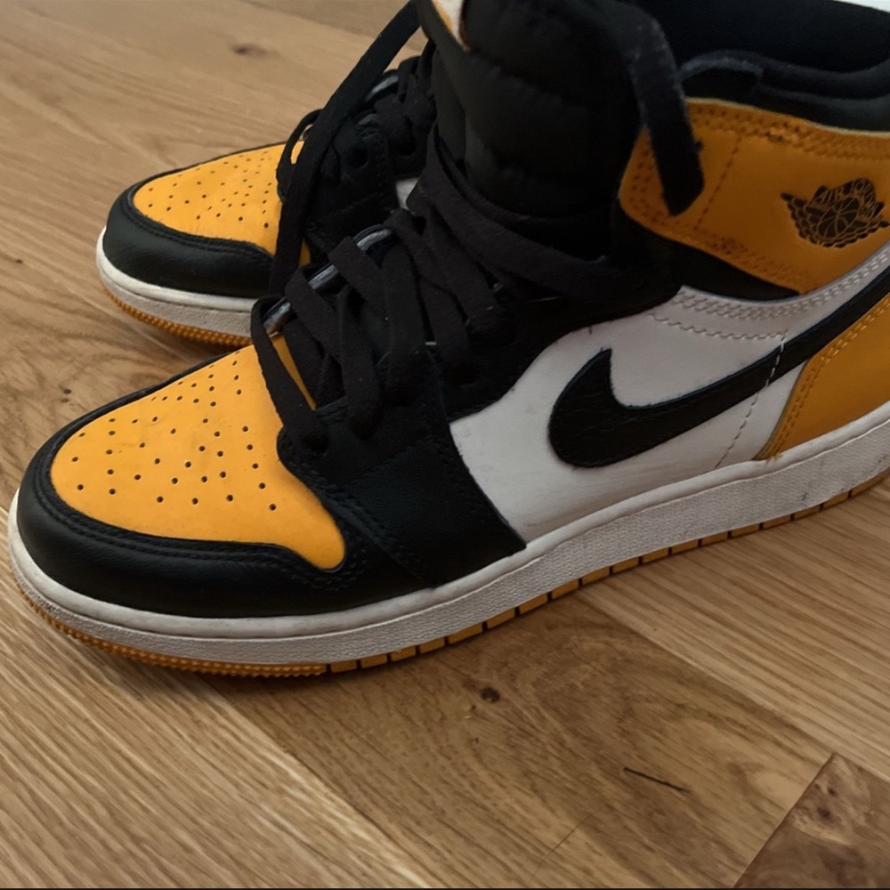 Black and Yellow High-Top Sneakers